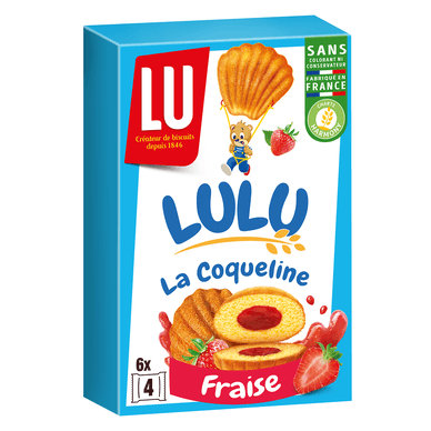 Gâteaux fourrés à la fraise La Coqueline - 165gr LU