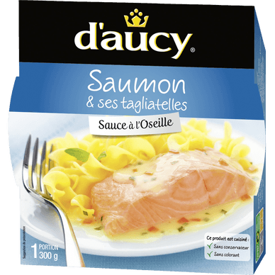 Filet de saumon à l'oseille et tagliatelles - 300gr D'AUCY