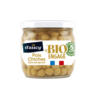 Pois chiches sans sel bio - 215gr D'AUCY