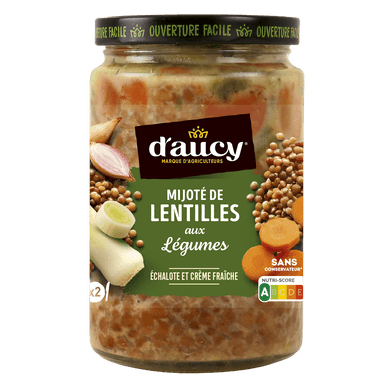 Mijoté de lentilles aux légumes - 380gr D'AUCY