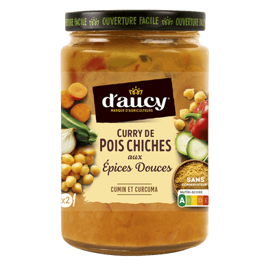 Curry de pois chiches aux épices douces - 380gr D'AUCY