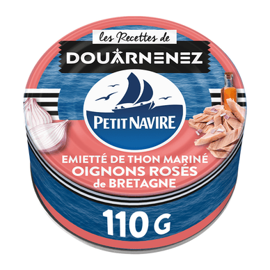 Émietté de Thon Mariné Oignons rosés de Bretagne - 110gr PETIT NAVIRE