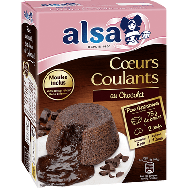 Préparation coeurs coulants choco - 275gr ALSA