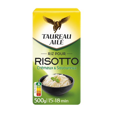 Riz pour risotto crémeux & savoureux 15-18mn - 500gr TAUREAU AILE