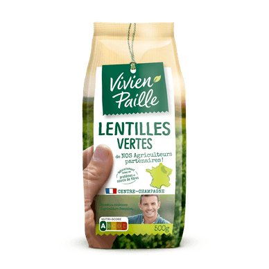 Lentilles vertes de nos agriculteurs partenaires - 500gr VIVIEN PAILLE