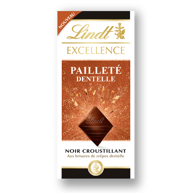 Tablette de chocolat excellence noir crêpe dentelle - 100gr LINDT