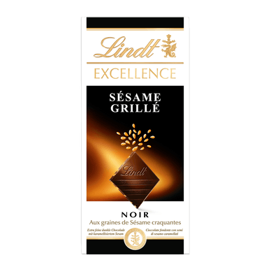 Chocolat noir sésame grillé LINDT EXCELLENCE - 100gr LINDT