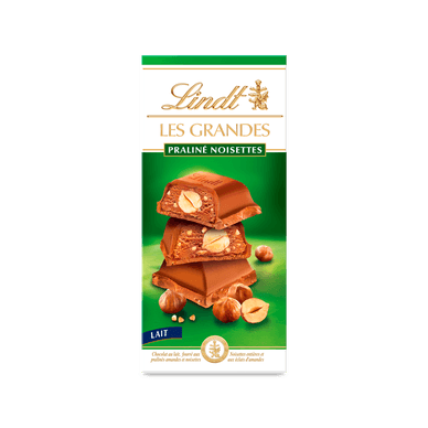 Chocolat au lait les grandes pralines noisettes - 225gr LINDT