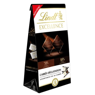 Assort.mini excellence choco.nr 70% et 80% - 154gr LINDT