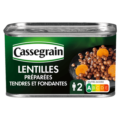 Lentilles cuisinées aux oignons et carottes - 265gr CASSEGRAIN