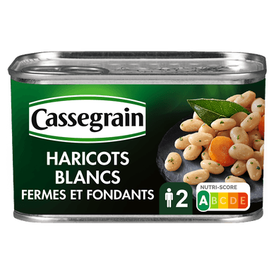 Haricots blancs cuisinés - 400gr CASSEGRAIN