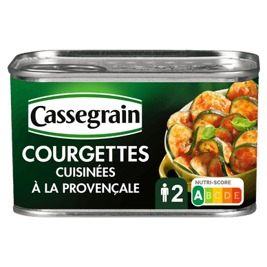 Courgettes cuisinées à la provençale - 375gr CASSEGRAIN