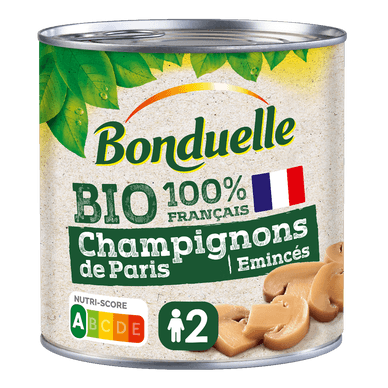 Champignons de Paris émincés Bio - 230gr BONDUELLE