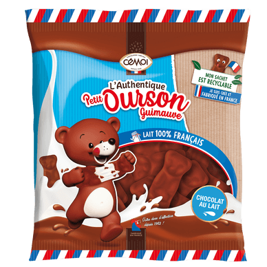 Bonbon Oursons guimauve enrobés de chocolat - 170gr CEMOI