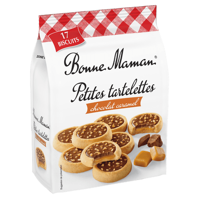 Tartelette chocolat au lait et au caramel avec arôme naturel saupoudrées de nougatine - 250gr BONNE MAMAN