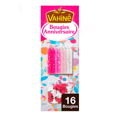 Bougies d'anniversaire multicolores - 21gr VAHINE