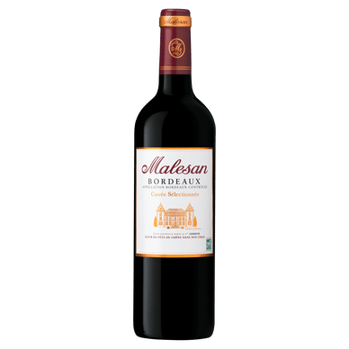 Vin rouge Bordeaux AOP MALESAN vieilli en fût de chêne - 750gr MALESAN