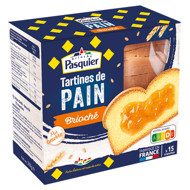 Tartines de pain brioché - 210gr PASQUIER