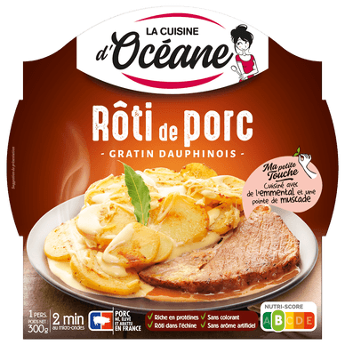 Rôti de porc et gratin dauphinois - 300gr LA CUISINE D'OCEANE