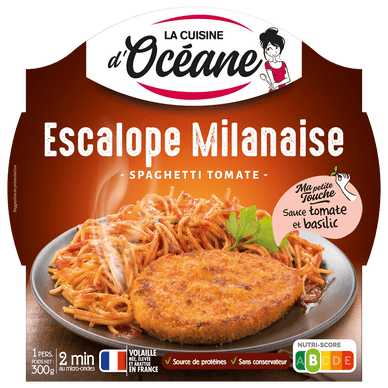 Escalope milanaise et spaghetti à la provençale - 300gr LA CUISINE D'OCEANE