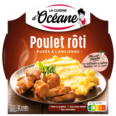 Poulet rôti et sa purée à l'ancienne - 300gr LA CUISINE D'OCEANE