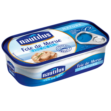 Foie de morue nature - 120gr NAUTILUS