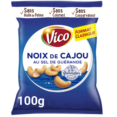 Noix de cajou au sel de guérande - 100gr VICO