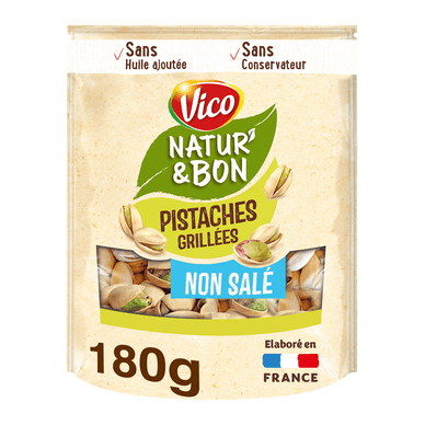 Natur'& bon pistaches grillées non salées - 180gr VICO