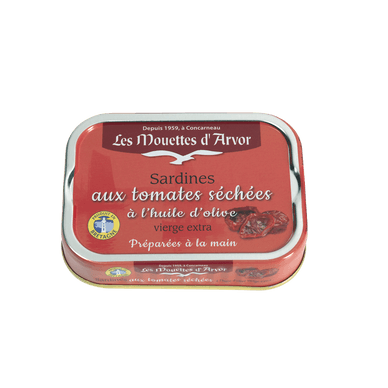 Sardines aux tomates séchées à l'huile d'olive - 115gr LES MOUETTES D'ARVOR