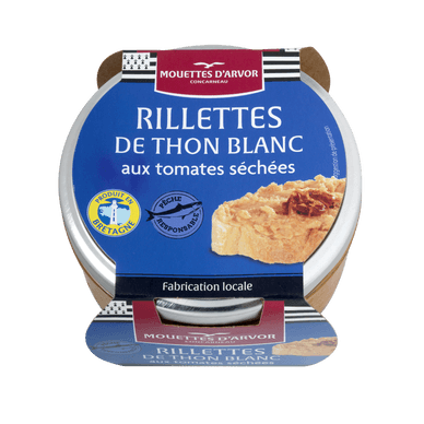 Rillettes thon blanc aux tomates séchée - 125gr LES MOUETTES D'ARVOR