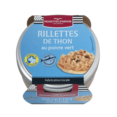 Rillettes de thon au poivre vert - 125gr LES MOUETTES D'ARVOR