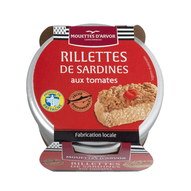 Rillettes de sardines à la tomate - 125gr LES MOUETTES D'ARVOR