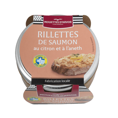 Rillettes de saumon au citron et à l'aneth - 125gr LES MOUETTES D'ARVOR