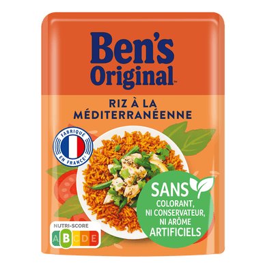 Riz micro-ondable cuisiné à la Méditerranéenne 2min - 220gr BEN'S ORIGINAL