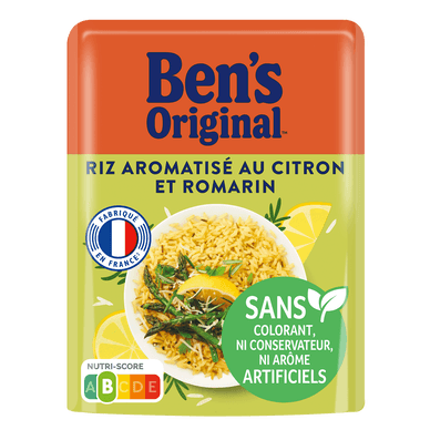 Riz micro-ondable Citron et Romarin 2min - 220gr BEN'S ORIGINAL