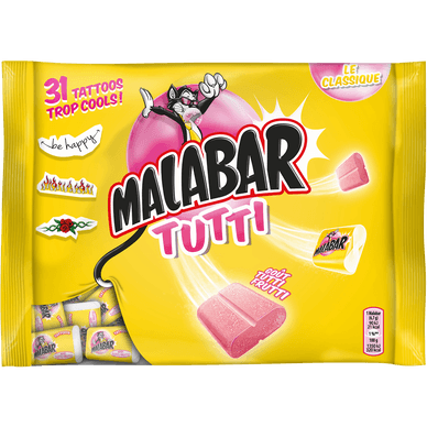 Chewing-gum Bubble gum Tutti Frutti - 214gr MALABAR