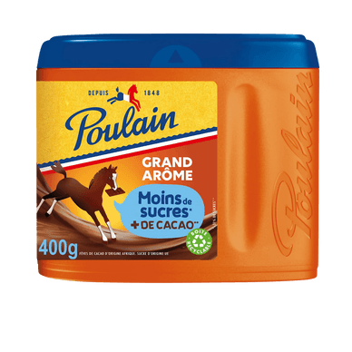 Chocolat poudre moins de sucre grand arôme - 400gr POULAIN