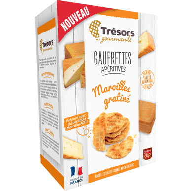 Gaufrettes apéritives maroilles gratiné - 60gr TRESOR GOURMANDS