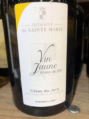 VIN JAUNE 2005 - JURA - 750gr DOMAINE DE SAINTE MARIE