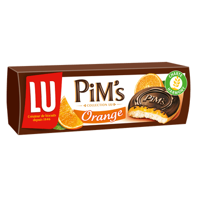 Biscuits génoises nappées l'orange et chocolat Pim's - 150gr LU