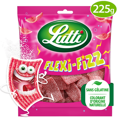 Bonbons Flexi-Fizz fraise - 225gr LUTTI