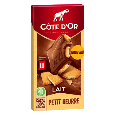 Chocolat au lait aux morceaux de Petit Beurre - 180gr COTE D'OR