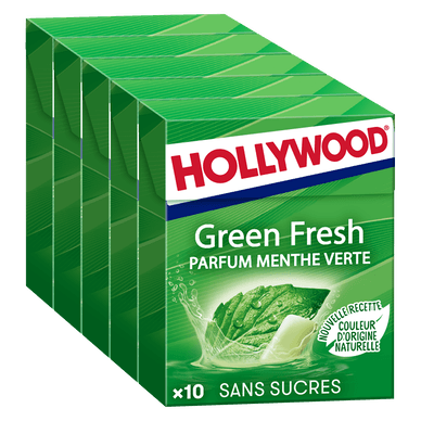 Chewing-gum Greenfresh, sans sucres - 70gr HOLLYWOOD