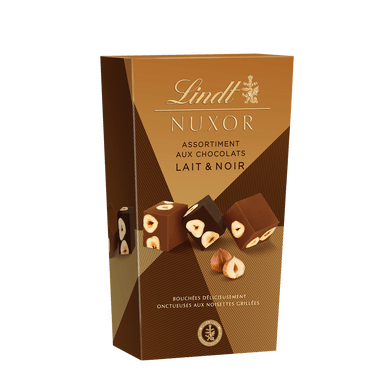 Nuxor assortiment bouchée gianduja noisette chocolat lait et chocolat noir - 165gr LINDT